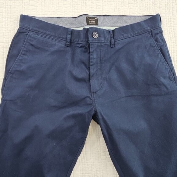 J.Crew Men's $98 250 Skinny Fit Pant Stretch Chino Navy 34X32 AB613 NWOT Classic - Picture 8 of 16